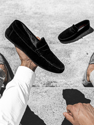 Buty męskie slip on czarne t/125