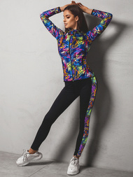 Жіночий спортивний костюм з двох частин Кольоровий OZONEE O/02704Z