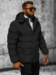 Kurtka zimowa męska pikowana czarna OZONEE JS/5M3120/392