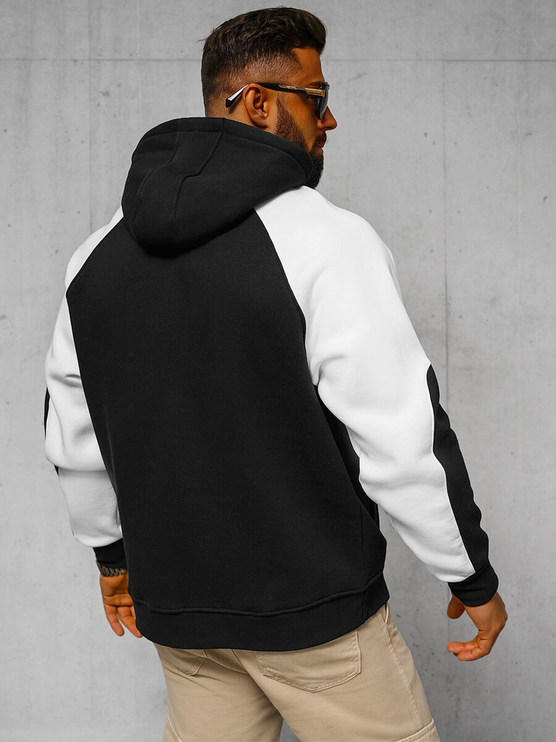 Bluza z kapturem oversize czarna OZONEE O/SWE23027Z