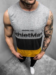 T-Shirt męski bez rękawów szary OZONEE JS/SS11065Z