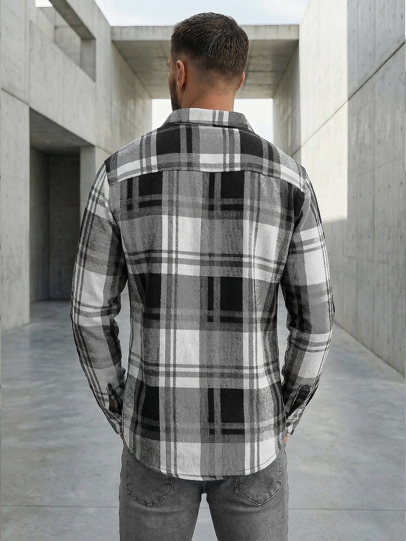 Сорочка Чоловіча Чорно-Бiла OZONEE NB/MC728N/3Z