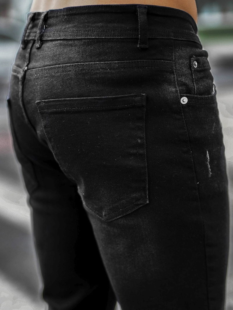 Spodnie jeansowe męskie czarne OZONEE E/5195/04