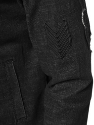 Чоловіча джинсова куртка Чорна OZONEE NB/MJ509N