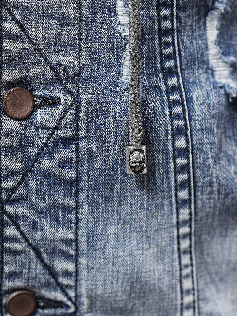 Чоловіча джинсова куртка Синя OZONEE NB/MJ537B