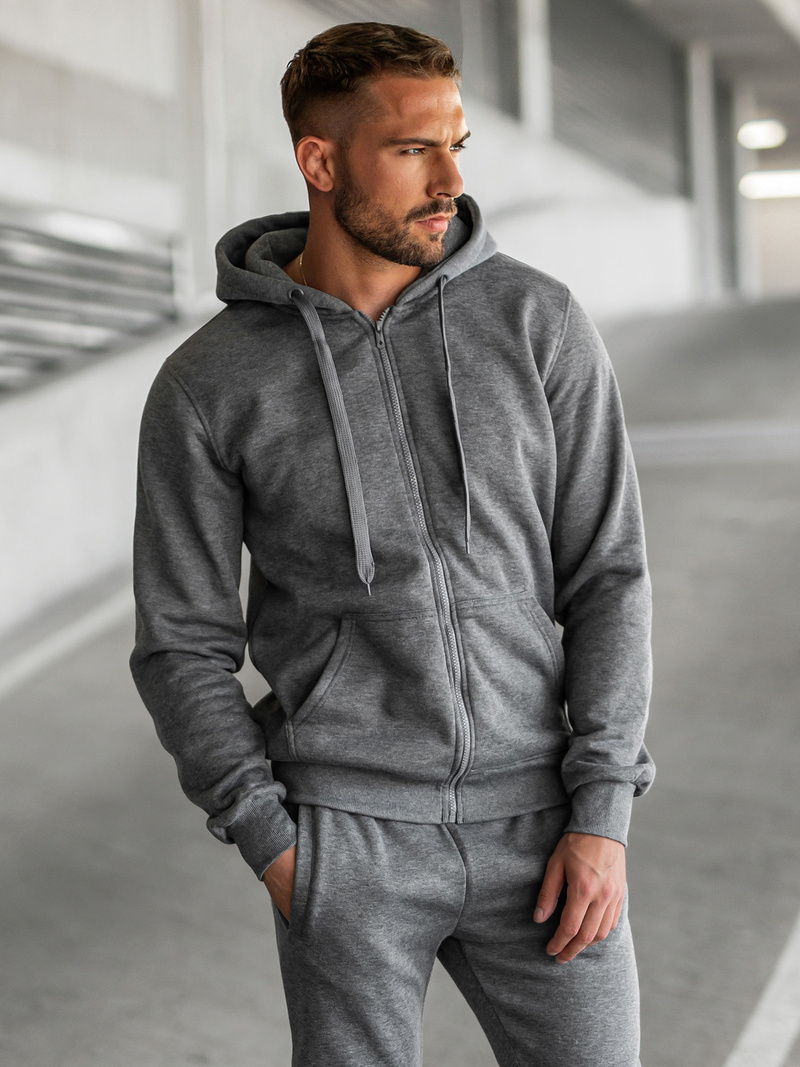 Komplet dresowy męski grafitowy OZONEE JS/68C10386/5Z