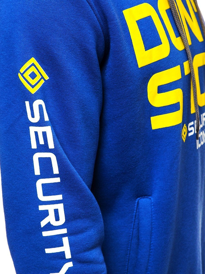 Bluza z kapturem męska niebieska OZONEE JS/Y10052