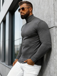 Sweter męski golf grafitowy OZONEE NB/MMB600/3Z