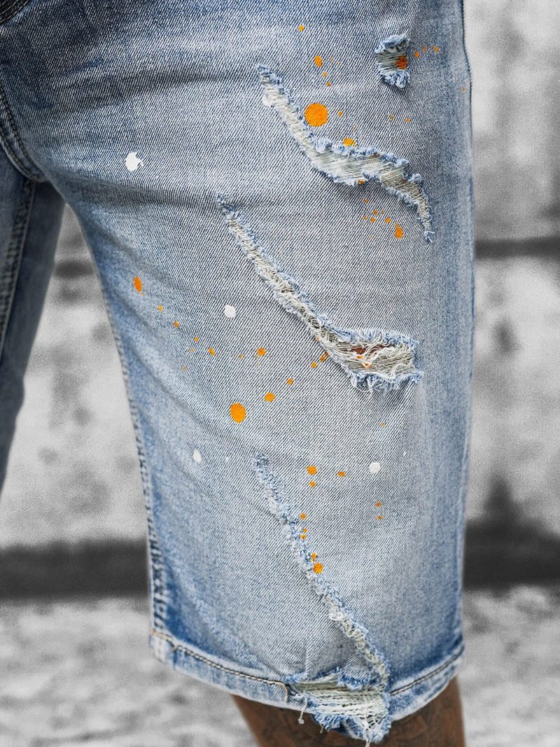 Spodenki męskie jeansowe jasno-niebieskie OZONEE NB/MP0263BC