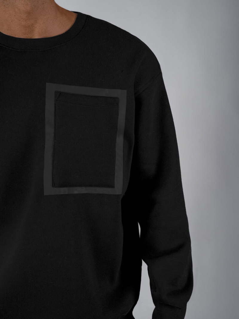 Bluza oversize czarna OZONEE O/SWE23004Z