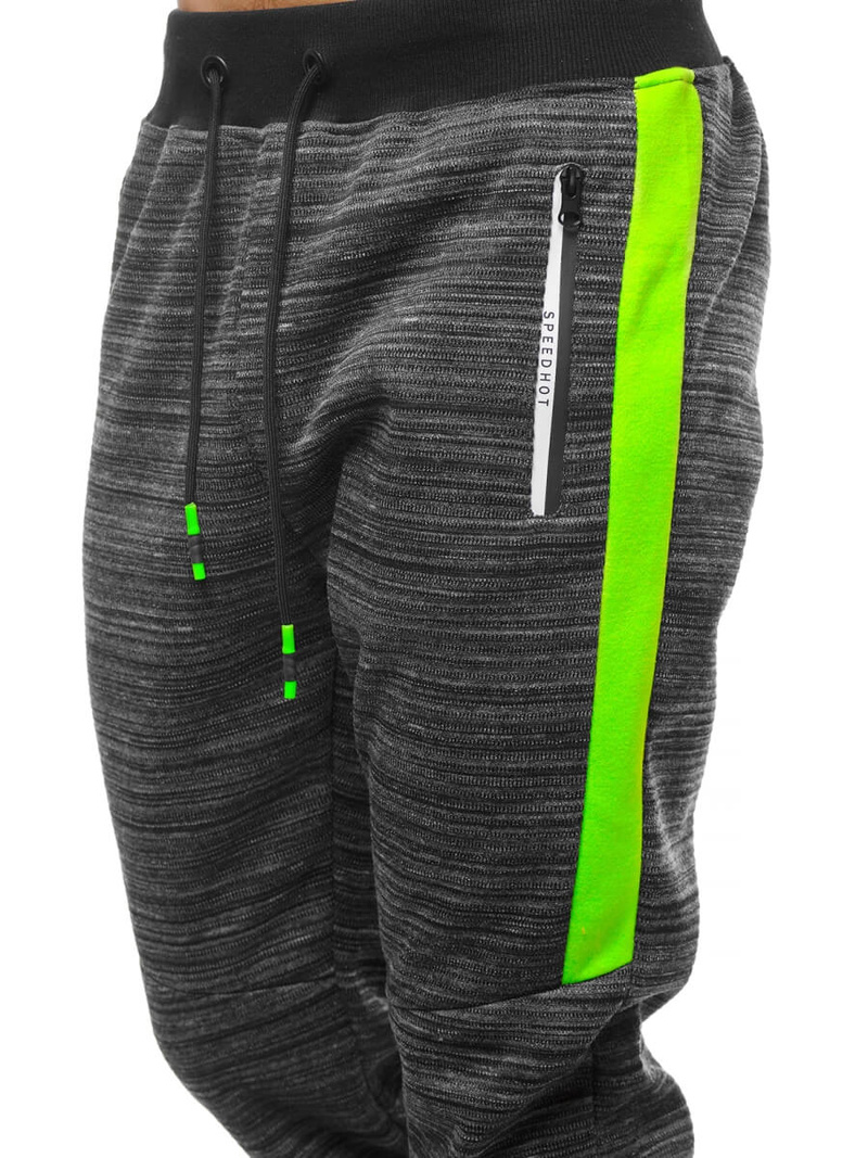 Spodnie dresowe męskie czarne OZONEE JS/K60011