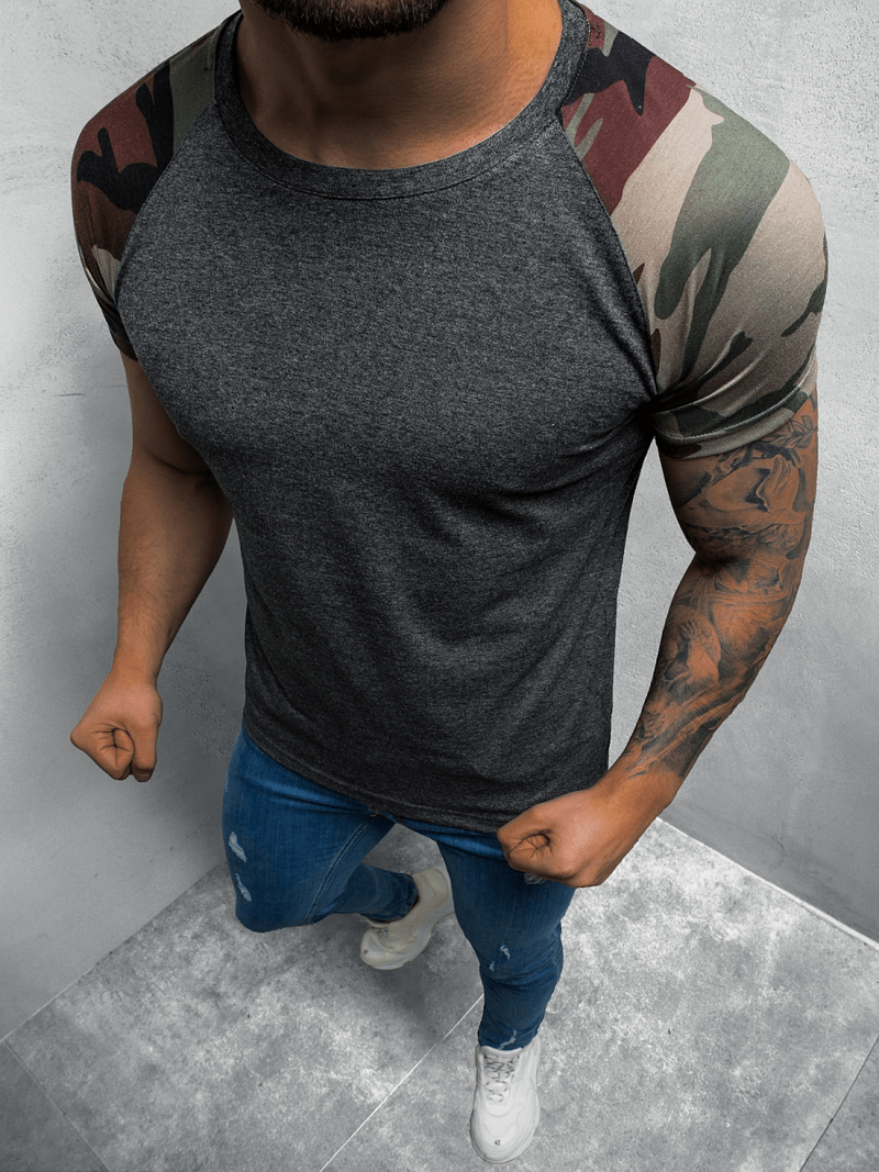 T-Shirt męski grafitowy OZONEE O/1176