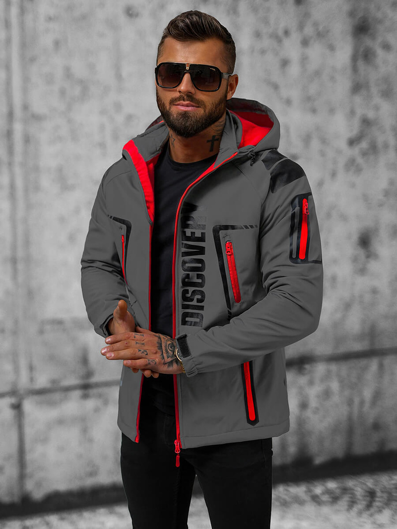 Куртка softshell чоловіча ciро-червона OZONEE JS/HH025/2BZ