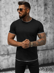 T-shirt męski czarny OZONEE JS/8T227/3