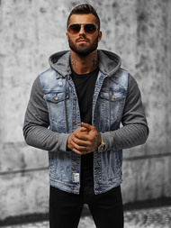 Kurtka męska jeansowa niebieska OZONEE NB/MJ537B