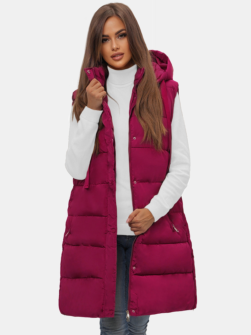 Стьобаний жіночий жилет Бордова OZONEE O/81276