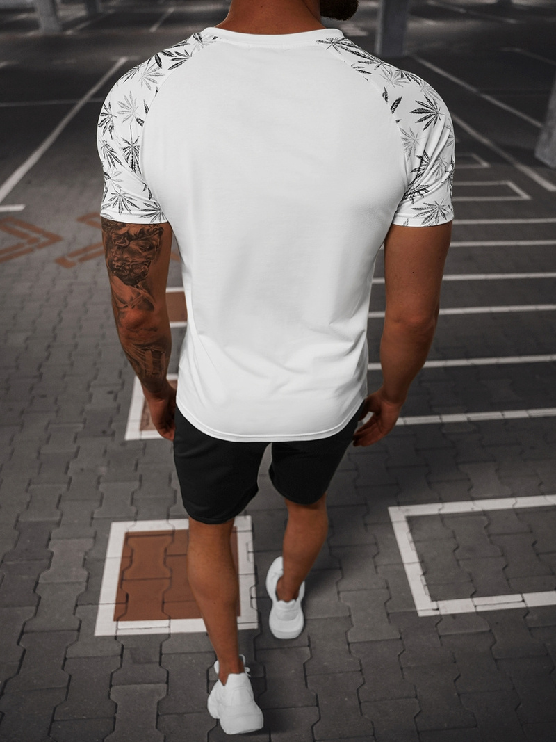 Komplet dresowy męski biało-czarny OZONEE O/HM760