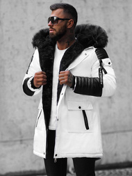 Куртка зимова Чоловіча Бiло-Чорна OZONEE O/5832/22Z