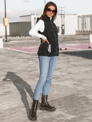 Стьобаний жіночий жилет чорний OZONEE N/6812/1Z