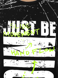 T-Shirt męski czarny OZONEE JS/KS1983