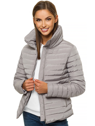 Kurtka przejściowa damska szara OZONEE JS/M23063/5