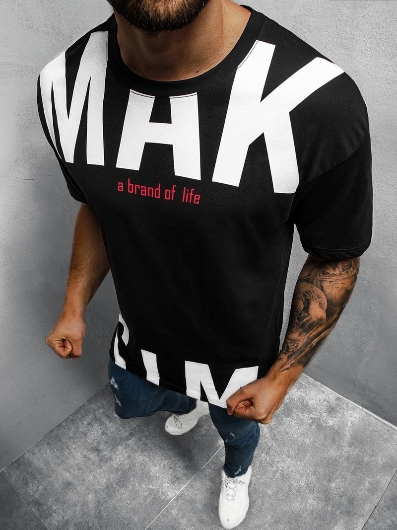 Футболка чоловіча Чорна OZONEE MR/21572Z