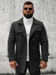 Płaszcz męski czarny OZONEE JS/79M3123Z