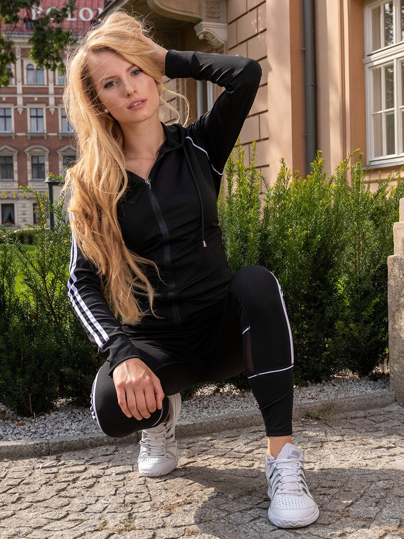 Жіночий спортивний костюм з трьох частин Чорний OZONEE JS/YW06018/1/11