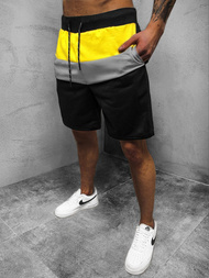 Шорти чоловічі чорний-жовтий OZONEE JS/KS2565