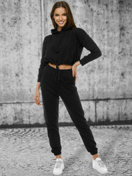 Жіночий спортивний костюм з двох частин Чорний OZONEE O/12108