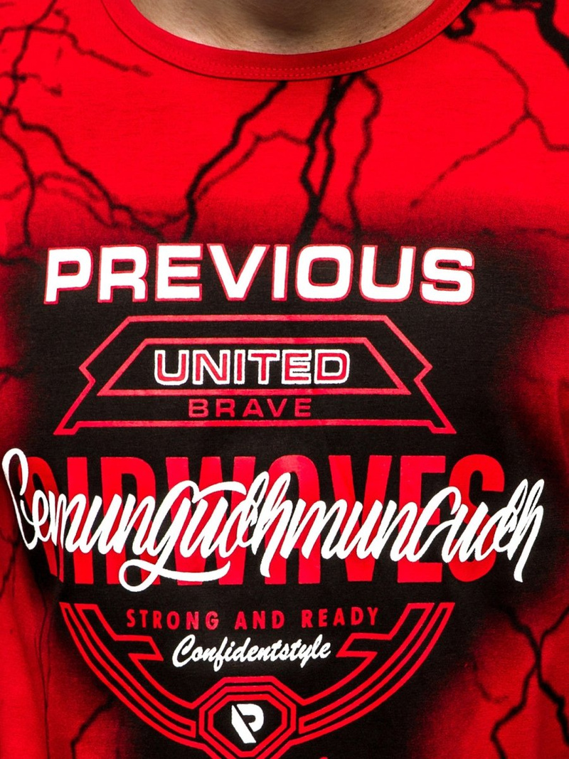 Футболка чоловіча Червона OZONEE JS/SS10962