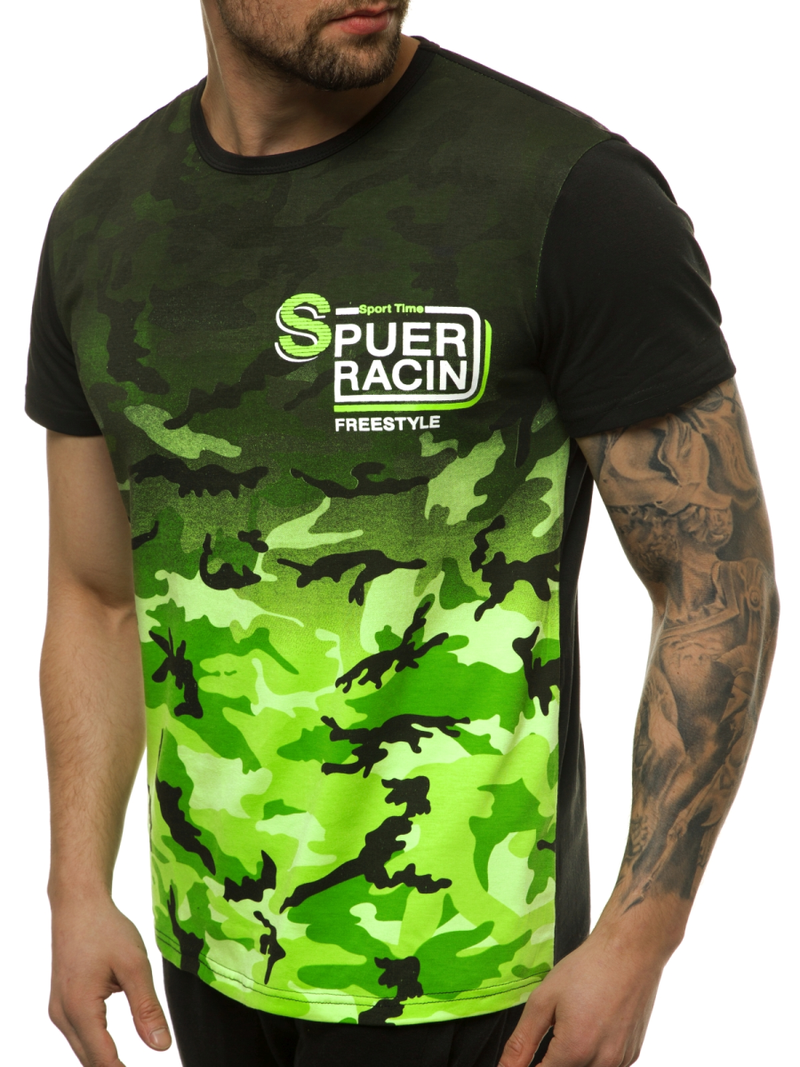 T-Shirt męski zielony OZONEE JS/SS10985