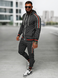 Komplet dresowy męski czarny OZONEE O/FF5111AB