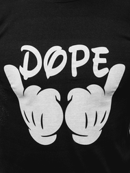 T-Shirt męski z nadrukiem czarny OZONEE O/BL74