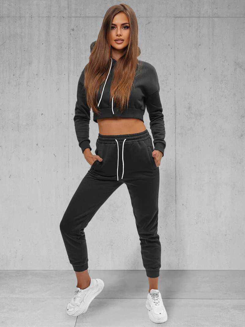 Жіночий спортивний костюм з двох частин Чорний OZONEE JS/8C67/3Z