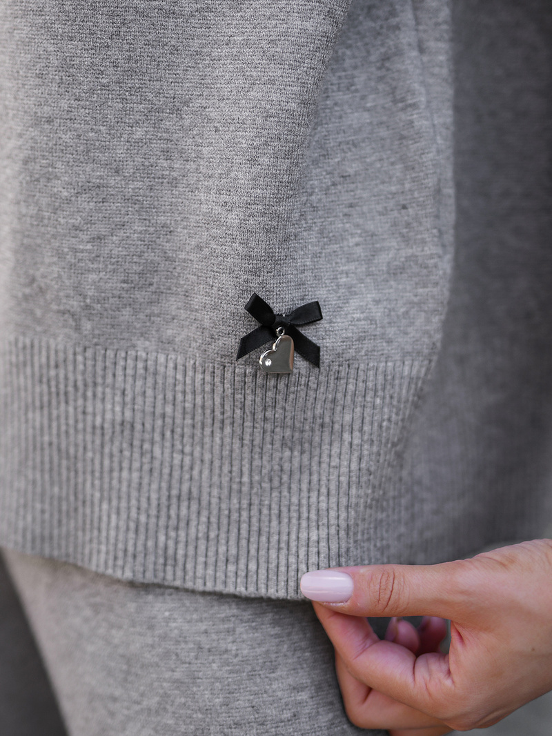 Komplet dresowy damski dwuczęściowy szary OZONEE JS/53C5203/2