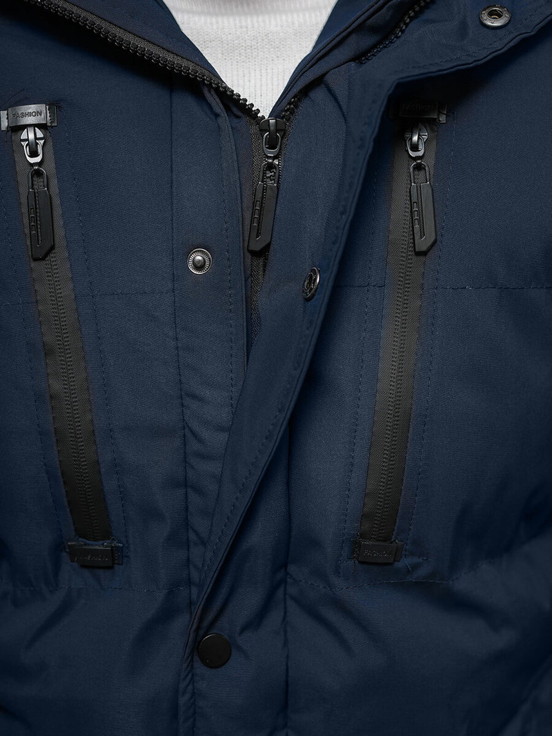 Kurtka zimowa męska pikowana granatowa OZONEE JS/5M771/215