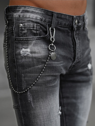Spodnie jeansowe męskie czarne OZONEE NB/MP0051NZ