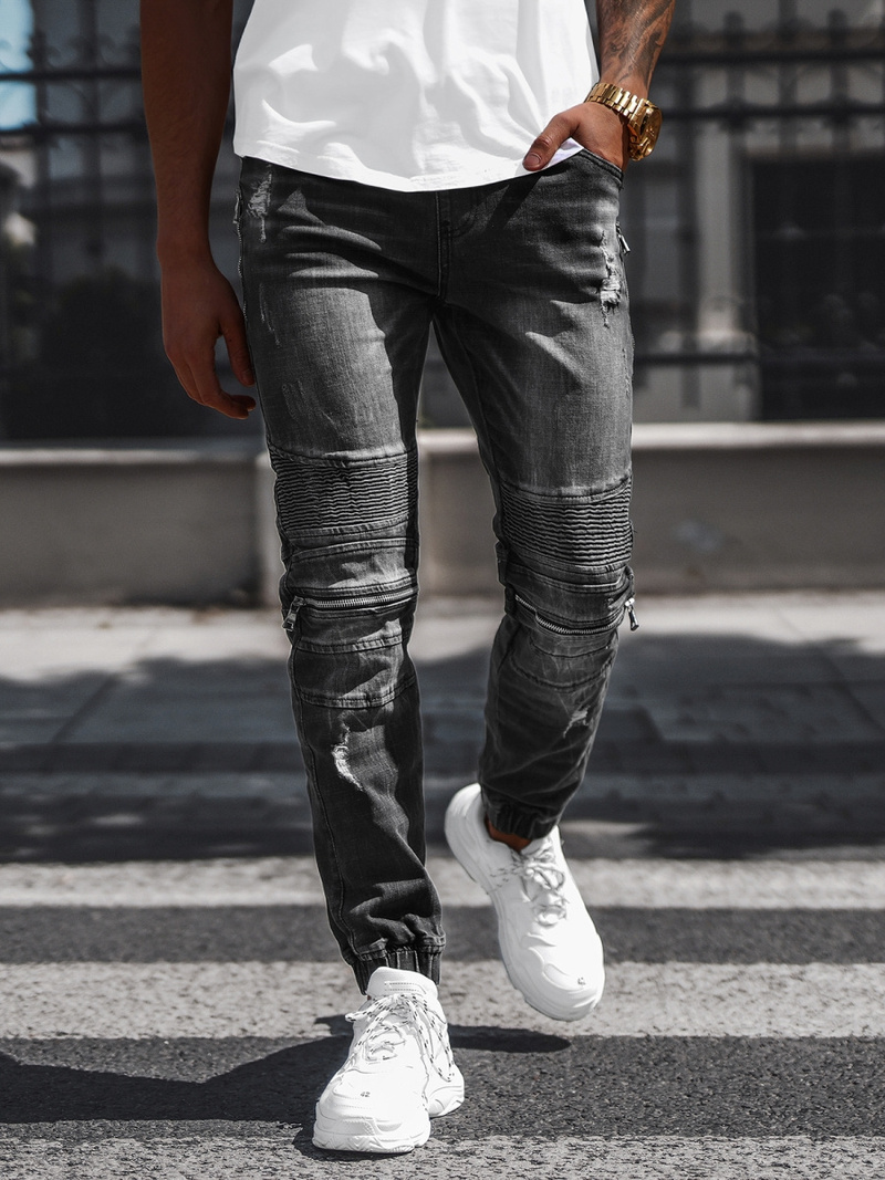 Чоловічі джинси джоггери Чорнi OZONEE NB/MP0077N