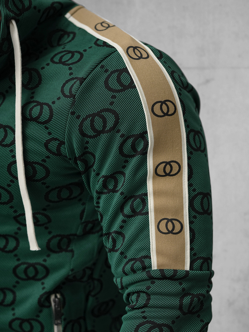 Komplet dresowy męski zielony OZONEE O/FF5053AB