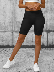 Legginsy krótkie damskie kolarki czarne OZONEE O/YY9251A