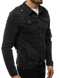 Kurtka jeans męska czarna OZONEE G/602