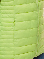 Kamizelka damska pikowana limonkowa OZONEE JS/M23038/156