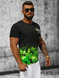 T-Shirt męski zielony OZONEE JS/S985/153Z