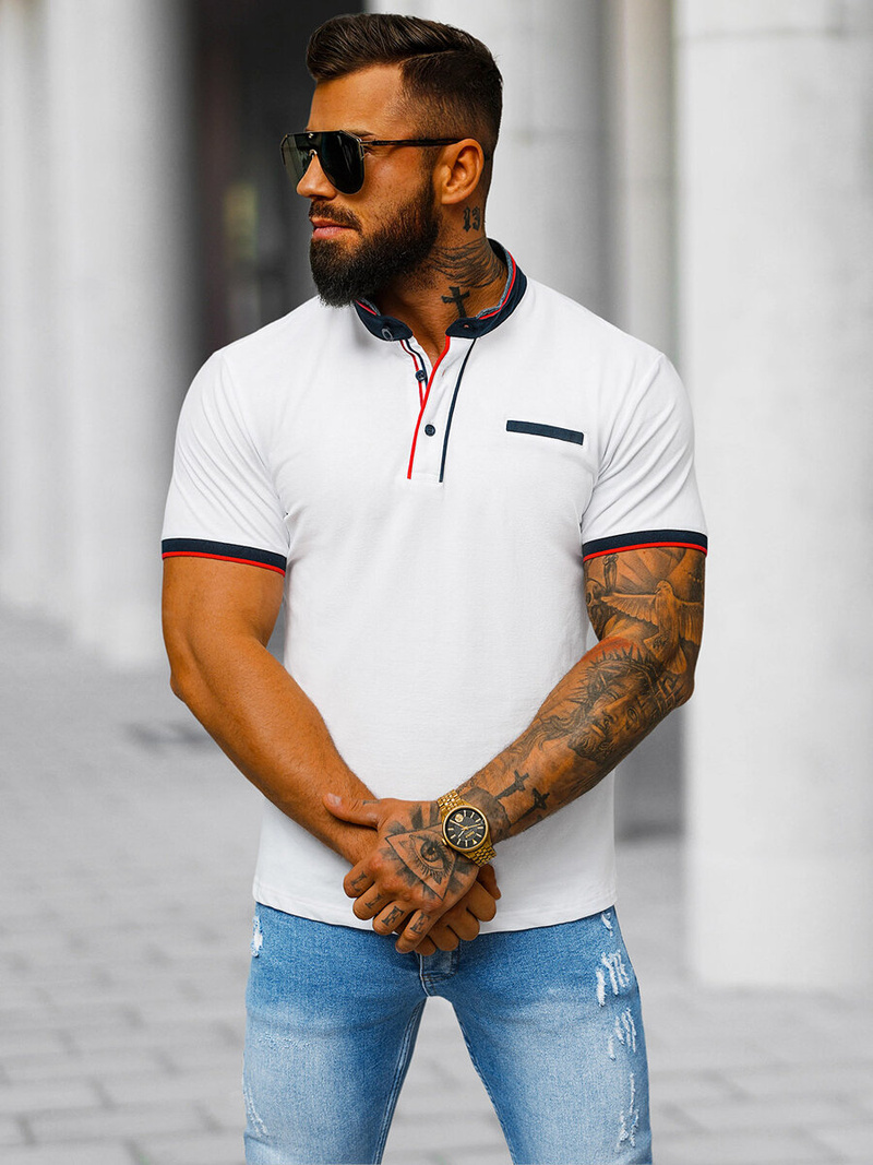 Футболка Поло Чоловіча Бiла OZONEE O/DA721