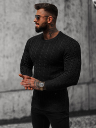 Sweter męski czarny OZONEE NB/MM6021/4Z