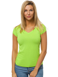 T-Shirt damski zielony-neonowy OZONEE BT/71319A
