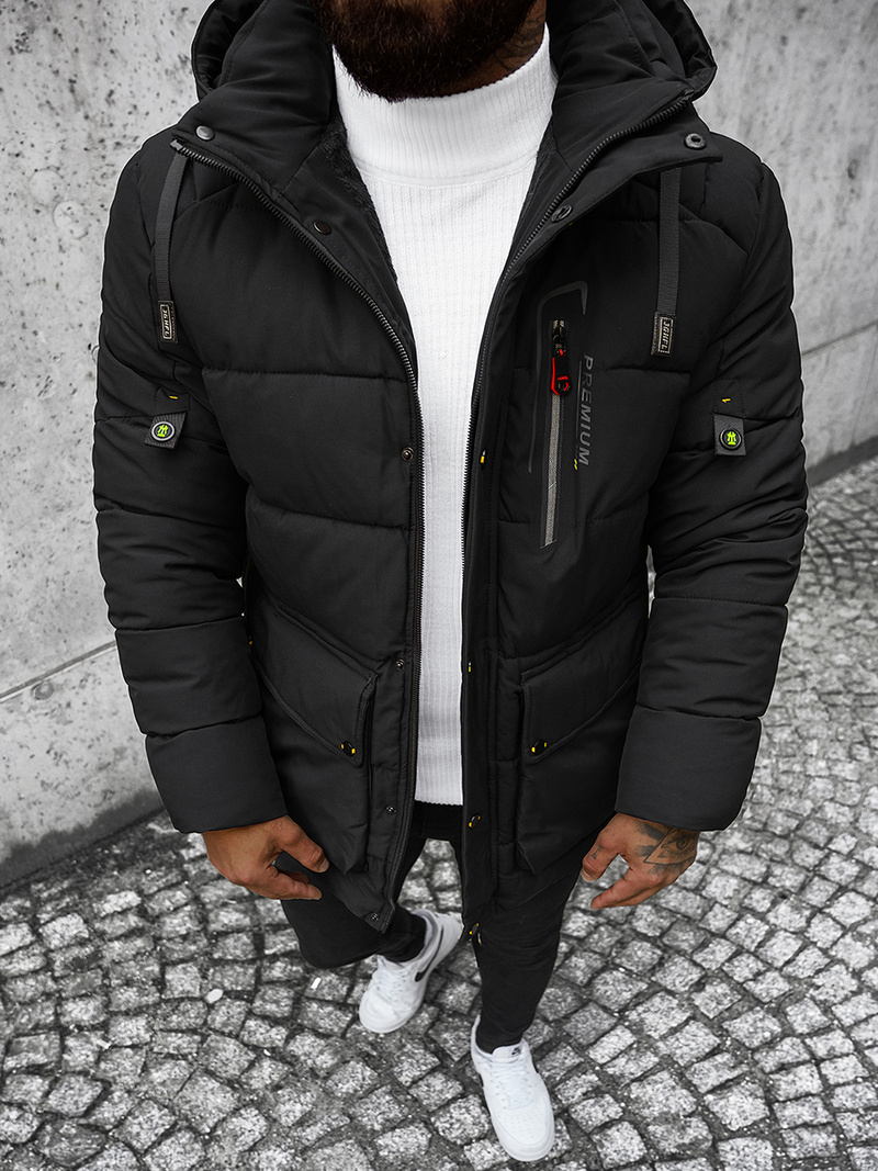 Kurtka zimowa męska czarna OZONEE JS/22M60/392