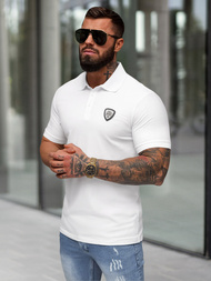 Koszulka męska polo biała OZONEE NB/MT3121