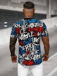 T-shirt męski czarny OZONEE O/T1271/3